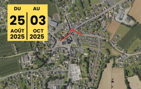 Visuel routes barrées du 25 août au 3 octobre 2025